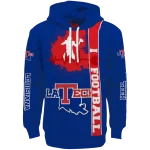 la tech football heartbeat blue hoodie best selling