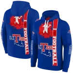 la tech football heartbeat blue hoodie best selling