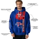la tech football heartbeat blue hoodie best selling