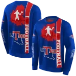 la tech football heartbeat blue hoodie best selling