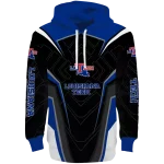 la tech futuristic pattern blue black hoodie best selling