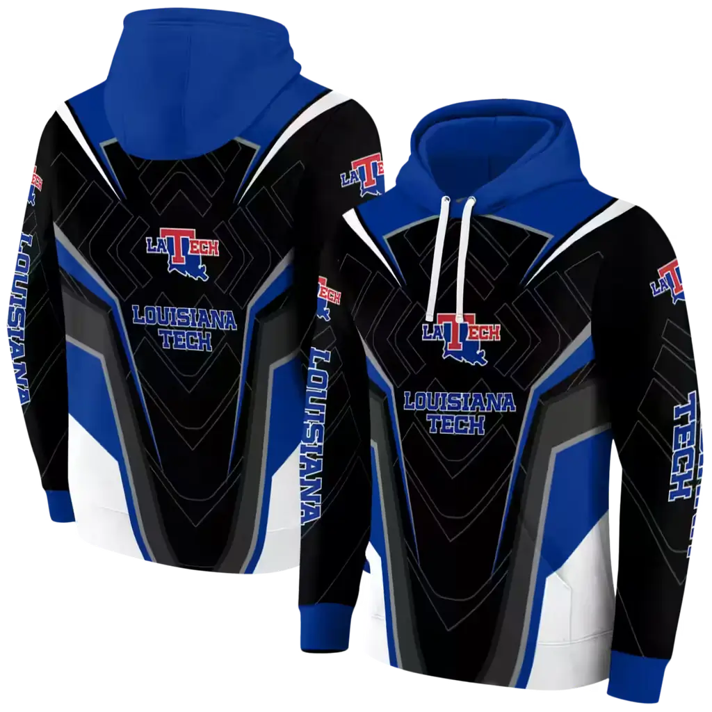 la tech futuristic pattern blue black hoodie fashion forward la tech futuristic pattern blue black hoodie fashion forward