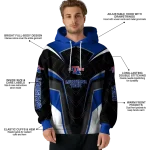 la tech futuristic pattern blue black hoodie best selling