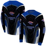 la tech futuristic pattern blue black hoodie best selling