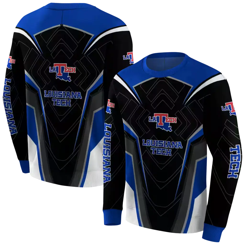 la tech futuristic pattern blue black hoodie premium grade la tech futuristic pattern blue black hoodie premium grade