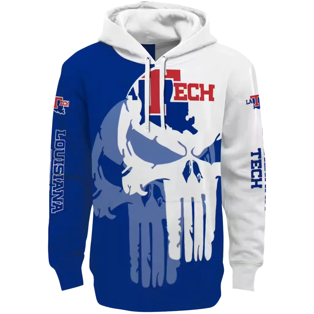 la tech graphic punisher blue white hoodie best selling la tech graphic punisher blue white hoodie best selling