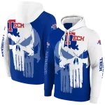 la tech graphic punisher blue white hoodie best selling