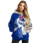 la tech graphic punisher blue white hoodie best selling