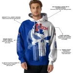 la tech graphic punisher blue white hoodie best selling