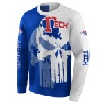 la tech graphic punisher blue white hoodie best selling