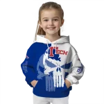 la tech graphic punisher blue white hoodie best selling