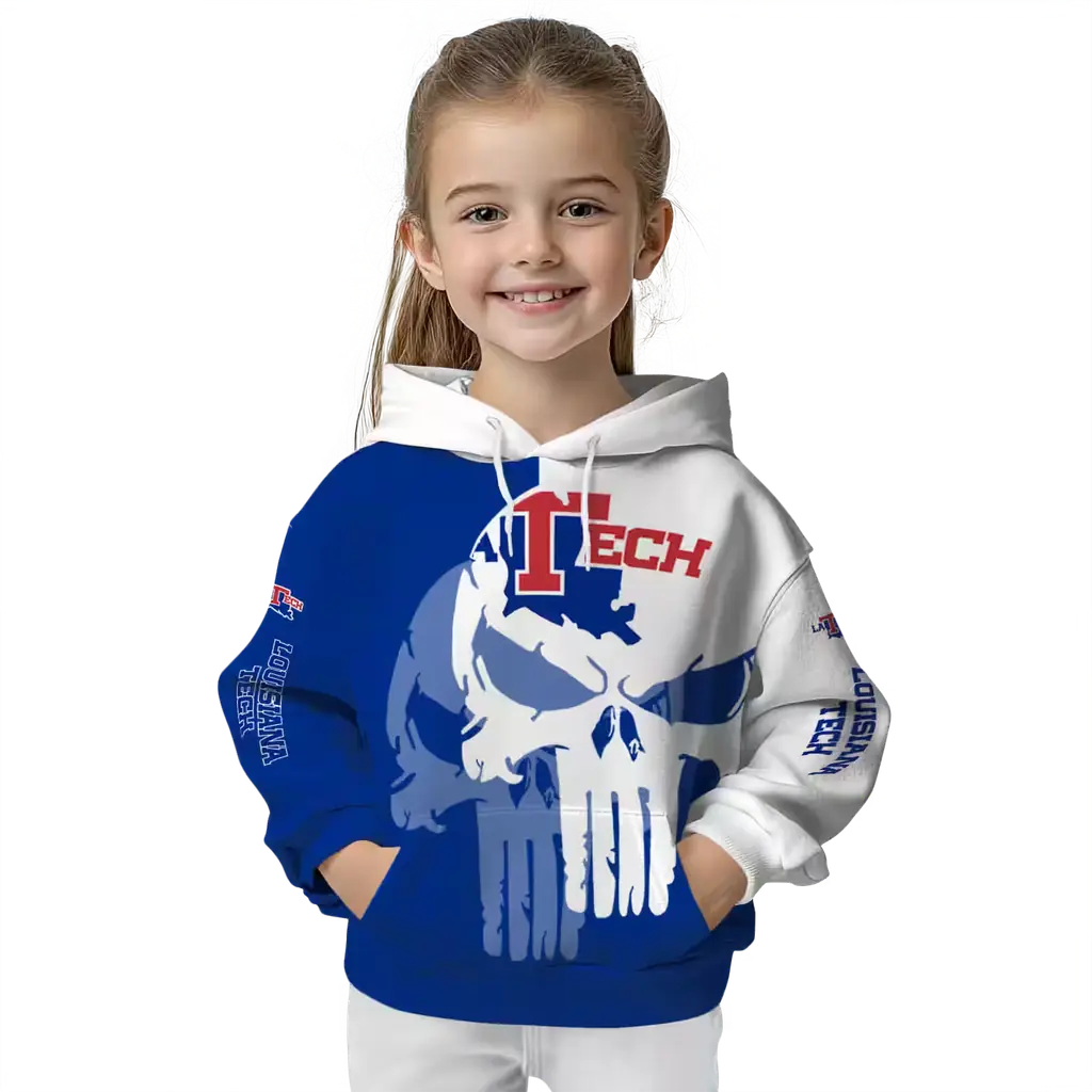 la tech graphic punisher blue white hoodie top rated la tech graphic punisher blue white hoodie top rated