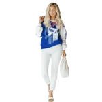 la tech graphic punisher blue white hoodie best selling