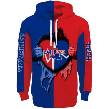 la tech heartbeat graphic blue hoodie best selling