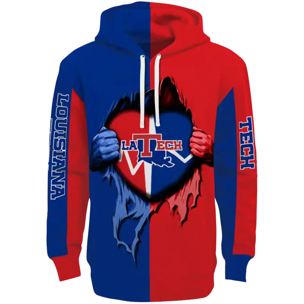 la tech heartbeat graphic blue hoodie best selling la tech heartbeat graphic blue hoodie best selling