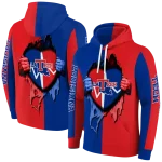 la tech heartbeat graphic blue hoodie best selling