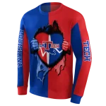 la tech heartbeat graphic blue hoodie best selling