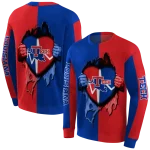 la tech heartbeat graphic blue hoodie best selling