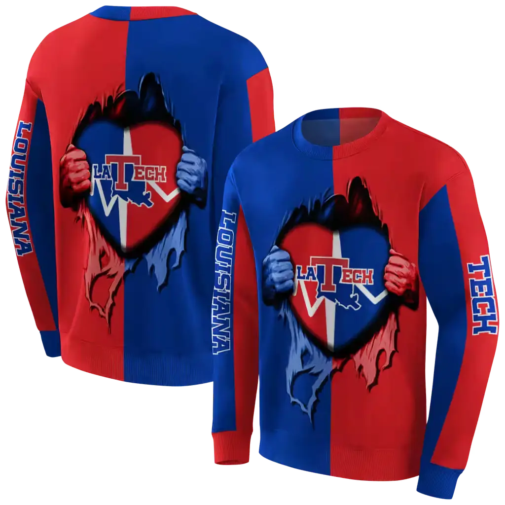 la tech heartbeat graphic blue hoodie premium grade la tech heartbeat graphic blue hoodie premium grade