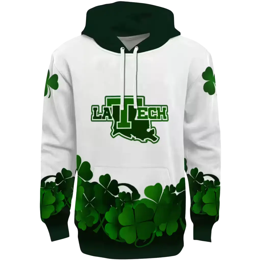 la tech lucky motif white green hoodie best selling la tech lucky motif white green hoodie best selling