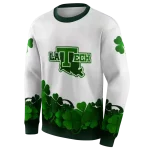 la tech lucky motif white green hoodie best selling