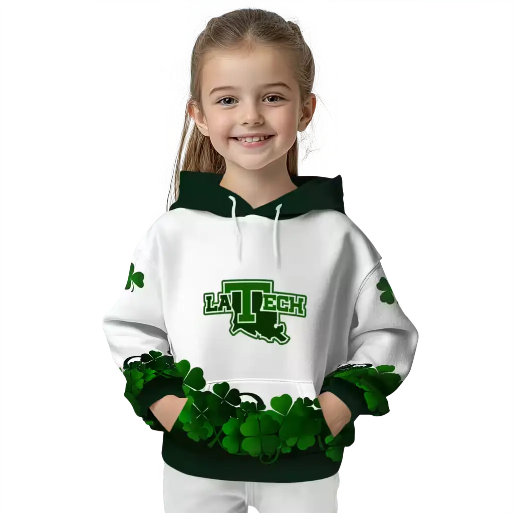 la tech lucky motif white green hoodie top rated la tech lucky motif white green hoodie top rated