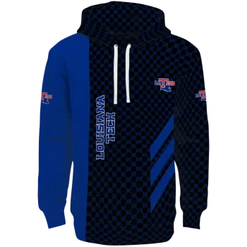 la tech monogram pattern blue hoodie best selling