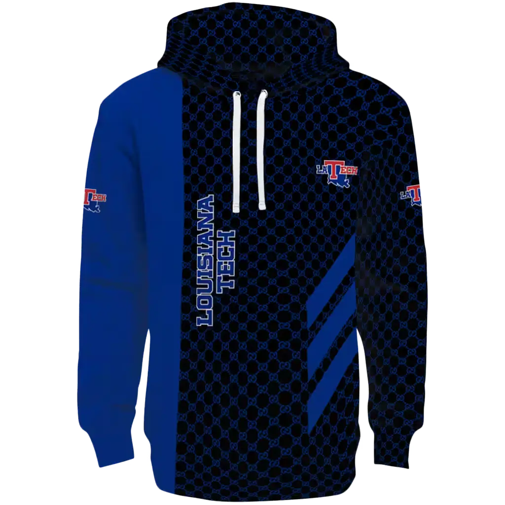 la tech monogram pattern blue hoodie best selling la tech monogram pattern blue hoodie best selling