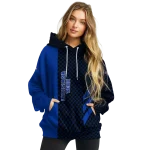 la tech monogram pattern blue hoodie best selling