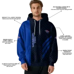 la tech monogram pattern blue hoodie best selling