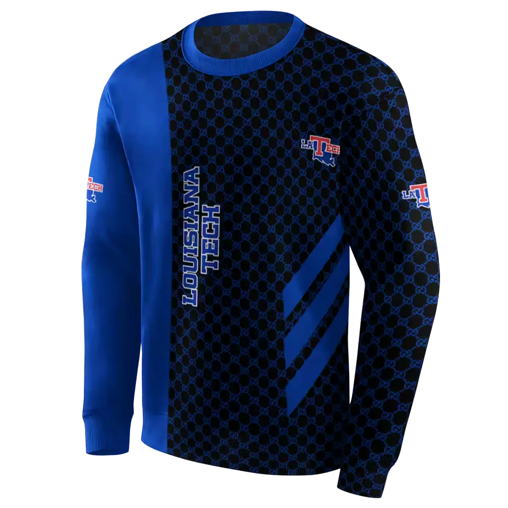 la tech monogram pattern blue hoodie new arrival la tech monogram pattern blue hoodie new arrival