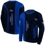 la tech monogram pattern blue hoodie best selling