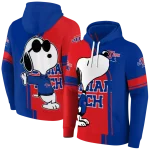 la tech playful snoopy blue hoodie best selling