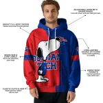 la tech playful snoopy blue hoodie best selling