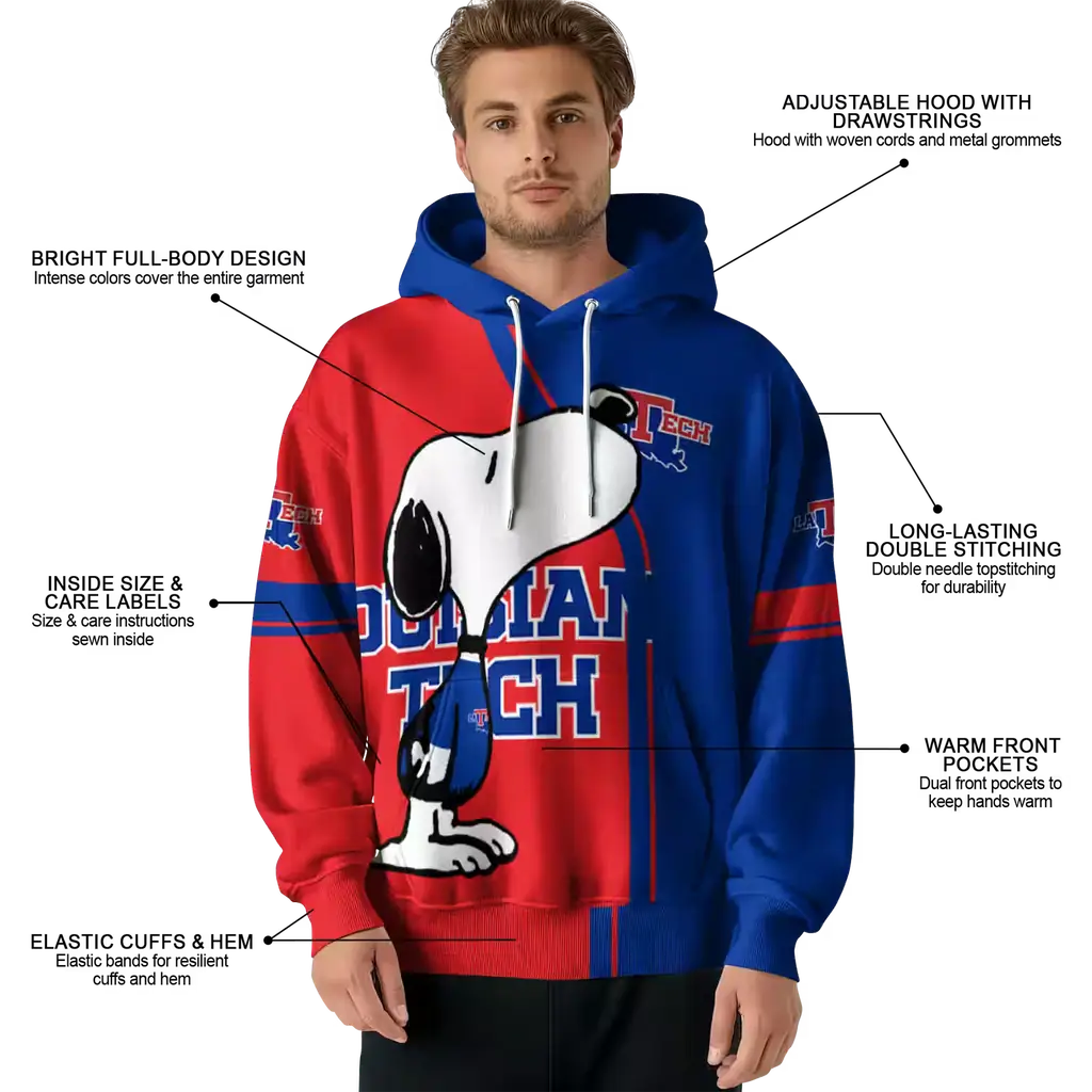 la tech playful snoopy blue hoodie latest model la tech playful snoopy blue hoodie latest model