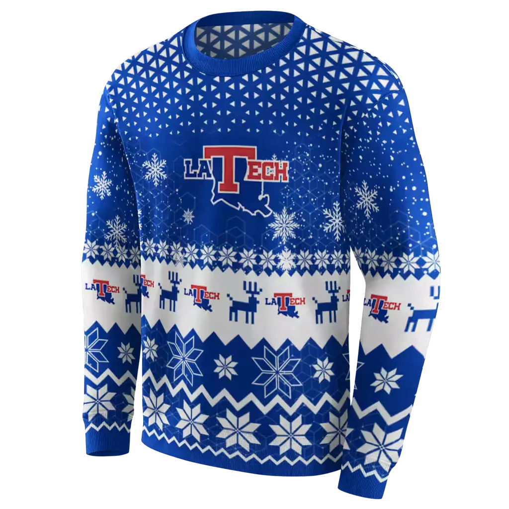 la tech reindeer motif blue hoodie new arrival la tech reindeer motif blue hoodie new arrival