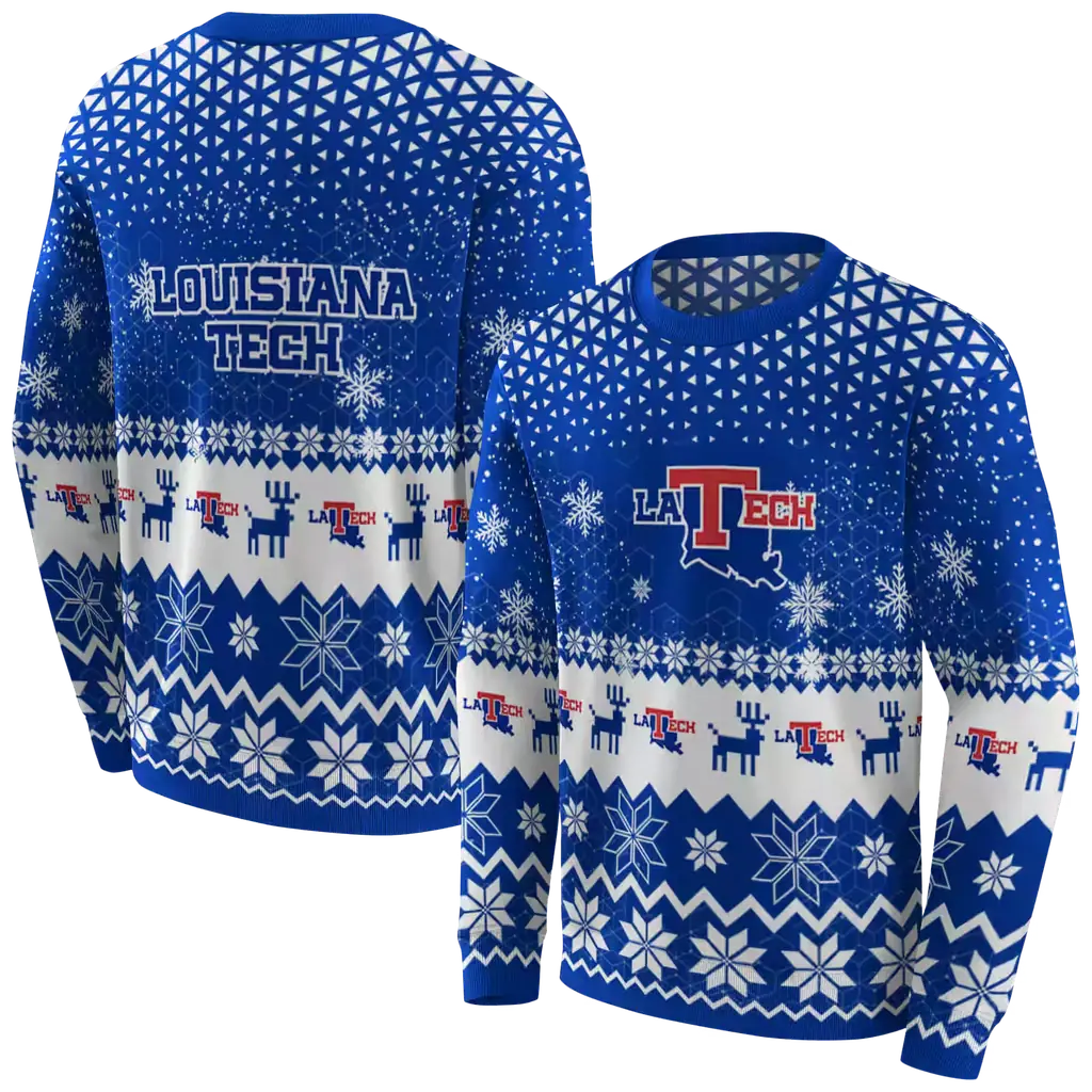 la tech reindeer motif blue hoodie premium grade la tech reindeer motif blue hoodie premium grade