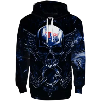 la tech skull artwork blue black hoodie best selling