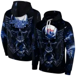 la tech skull artwork blue black hoodie best selling