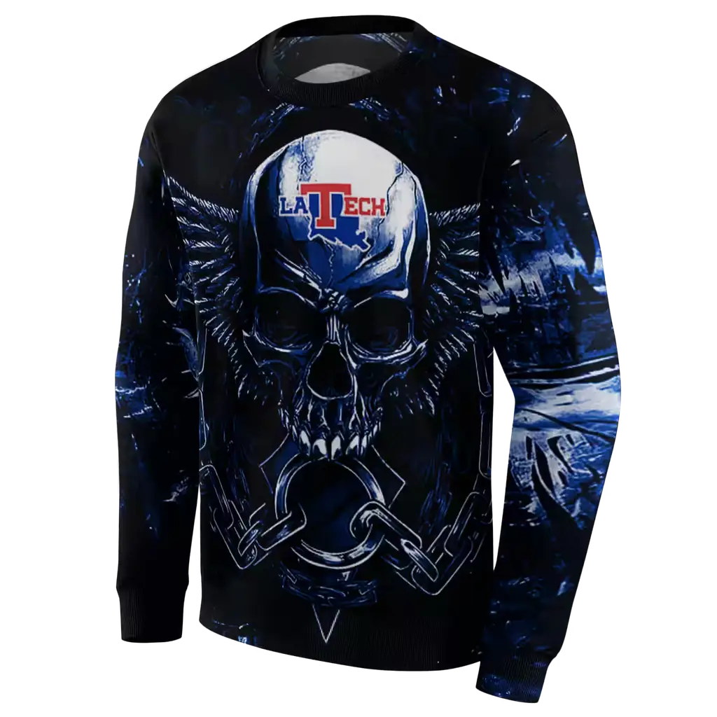 la tech skull artwork blue black hoodie new arrival la tech skull artwork blue black hoodie new arrival