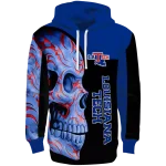 la tech skull motif blue black hoodie best selling
