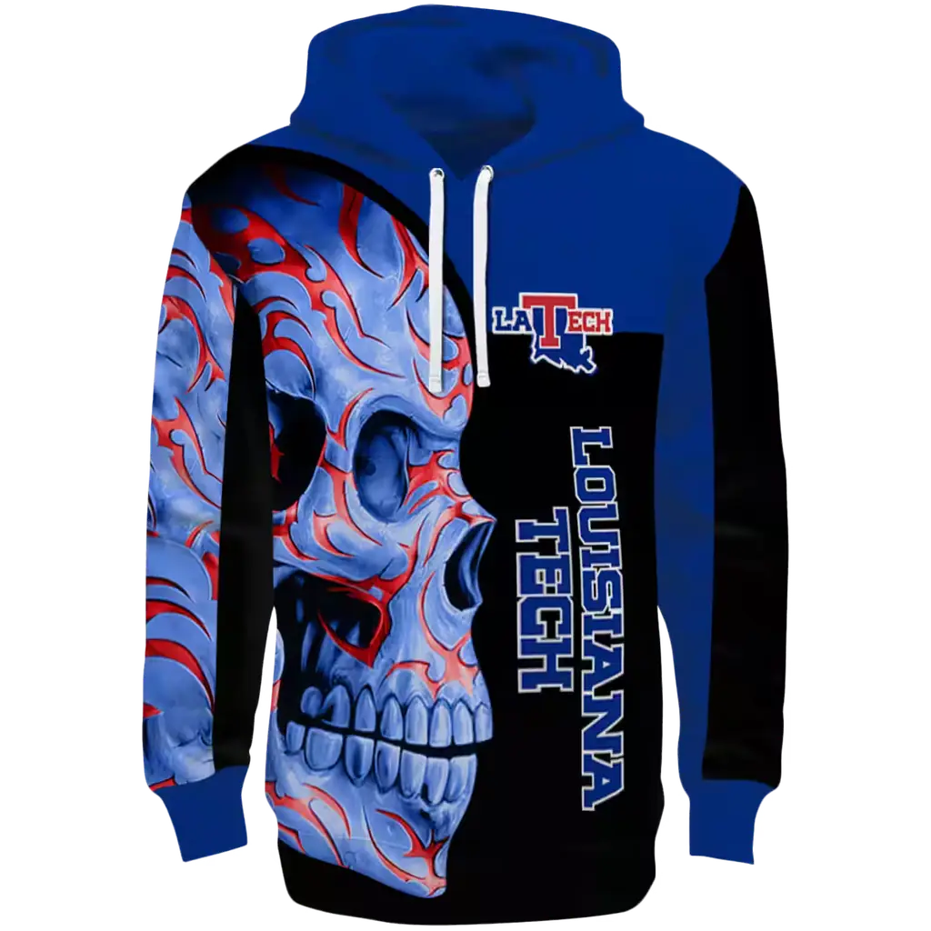 la tech skull motif blue black hoodie best selling la tech skull motif blue black hoodie best selling