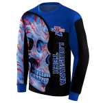 la tech skull motif blue black hoodie best selling