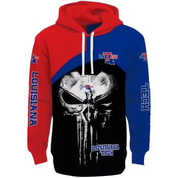 la tech skull punisher red black hoodie best selling