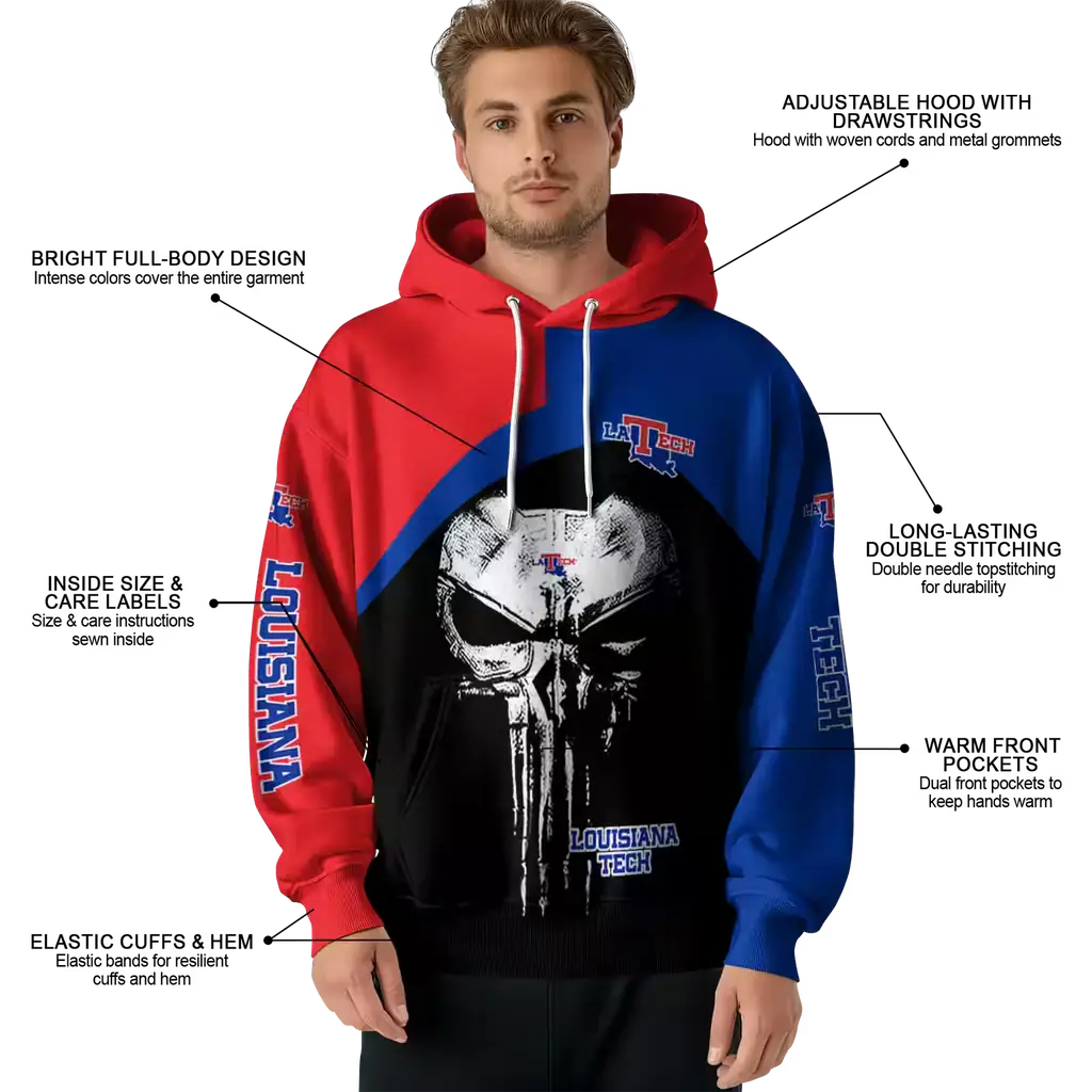 la tech skull punisher red black hoodie latest model la tech skull punisher red black hoodie latest model