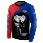 la tech skull punisher red black hoodie best selling