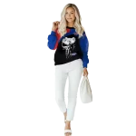 la tech skull punisher red black hoodie best selling