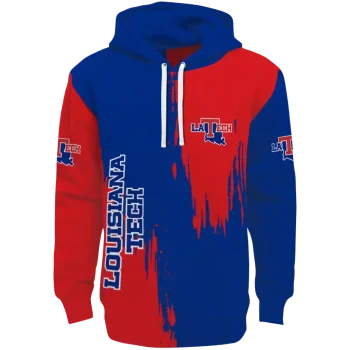 la tech splatter effect blue hoodie best selling