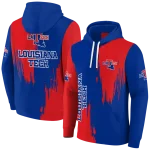 la tech splatter effect blue hoodie best selling
