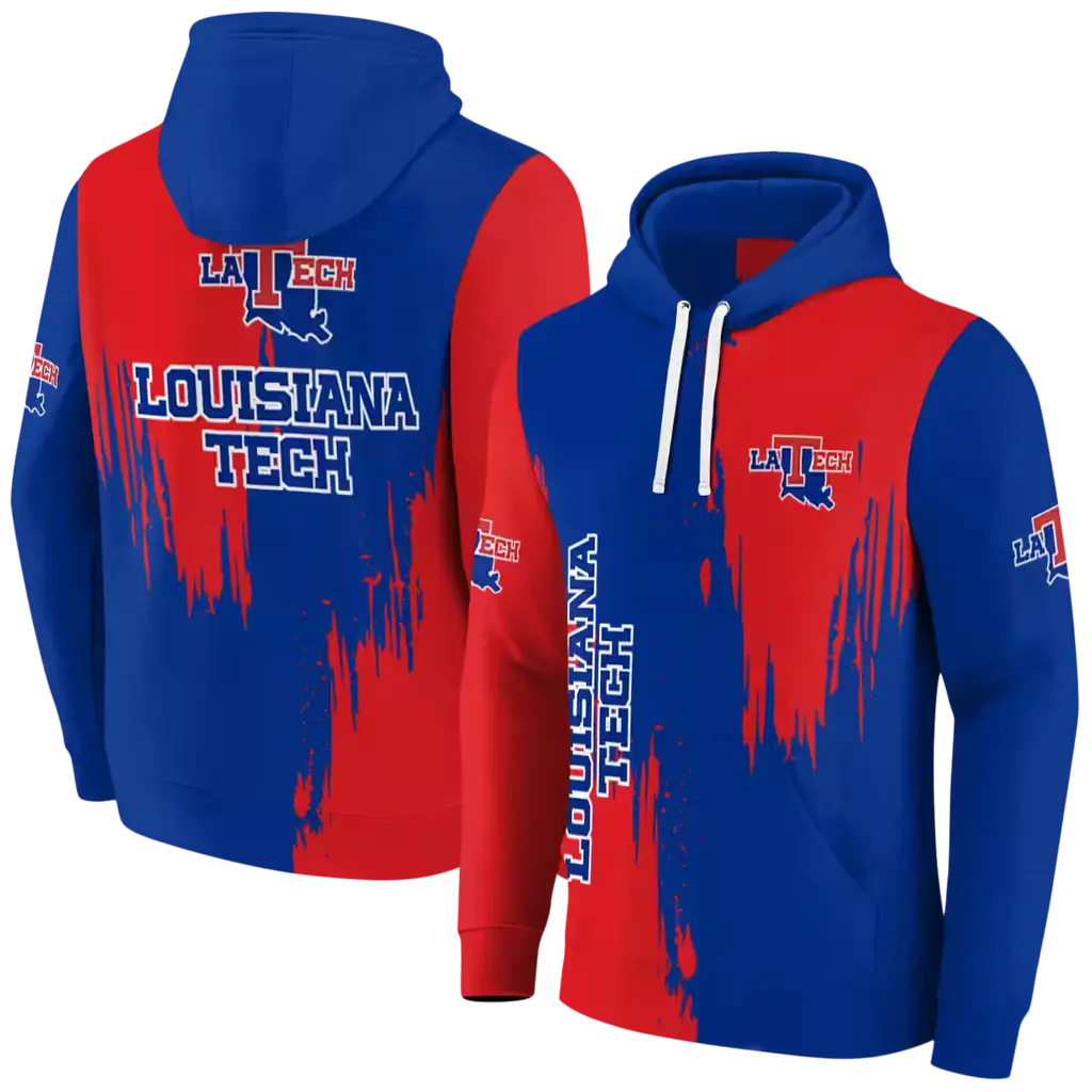 la tech splatter effect blue hoodie fashion forward la tech splatter effect blue hoodie fashion forward